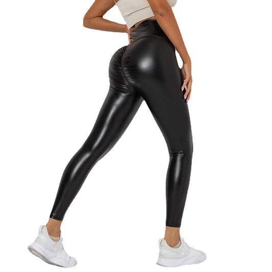 Neue PU-Lederhose in leuchtenden Farben für Damen