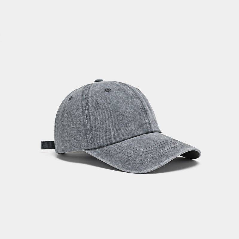 Berretto con visiera ricamato con lettere in denim da baseball lavato