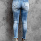 Burrs Tassels Denim-Hose für Damen