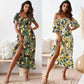 Ruffle Sleeve Bow Tie Holiday Dress Women