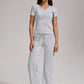 Women's Casual Sports Two-piece Set With V-neck Button