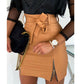 Frauen Bandage PU Leder Damen Kurze Mini Röcke