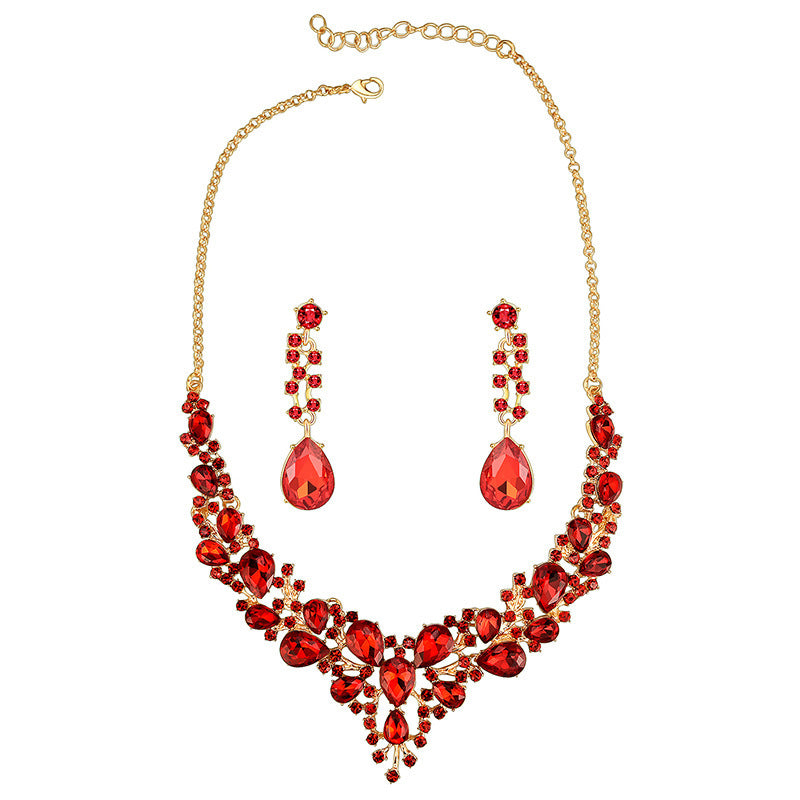 Set di gioielli da sposa in cristallo di lusso