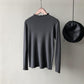 Top in maglia aderente in stile coreano da donna