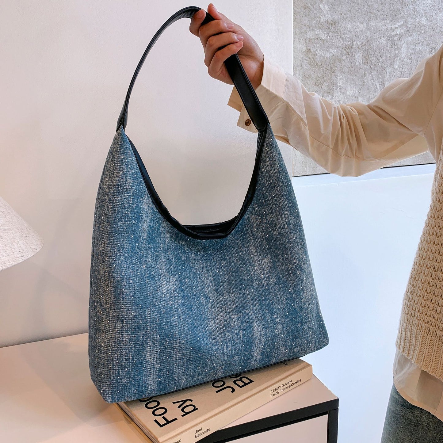 Borsa a mano alla moda di grande capacità per le donne