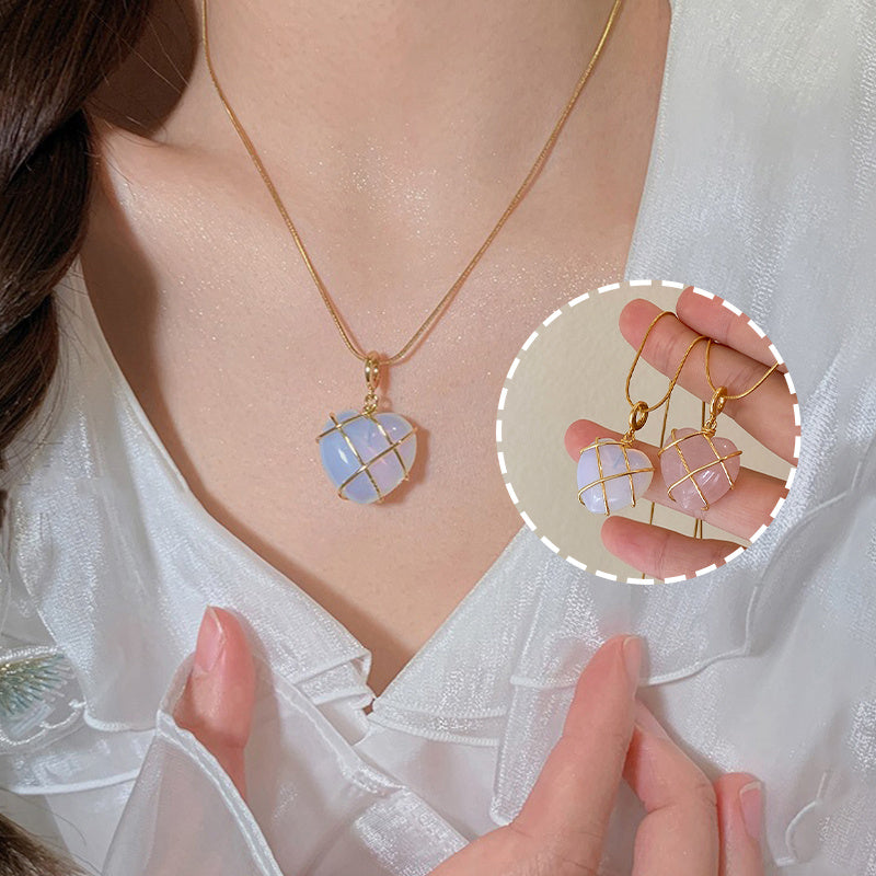 Collana di pietra di luna alla moda per la collana di principessa dei cartoni animati, gioielli di novità
