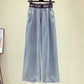 Casual Student Straight Draping Effect Mop Trousers