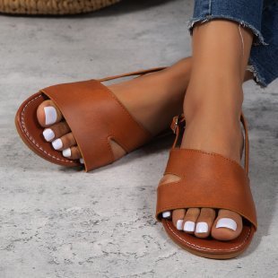 Lässige Outdoor-Schuhe für Damen mit Knöchelriemen und Schnalle