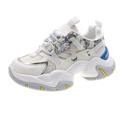 Scarpe sportive casual traspiranti da donna in stile coreano, autunno, nuovo, colorblock
