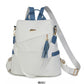 Simple Solid Color Backpack Women's Fashion Travel Backpack