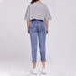 Ladies Trousers High-waisted Butt-lifting Holes Casual Straight-leg Denim Trousers