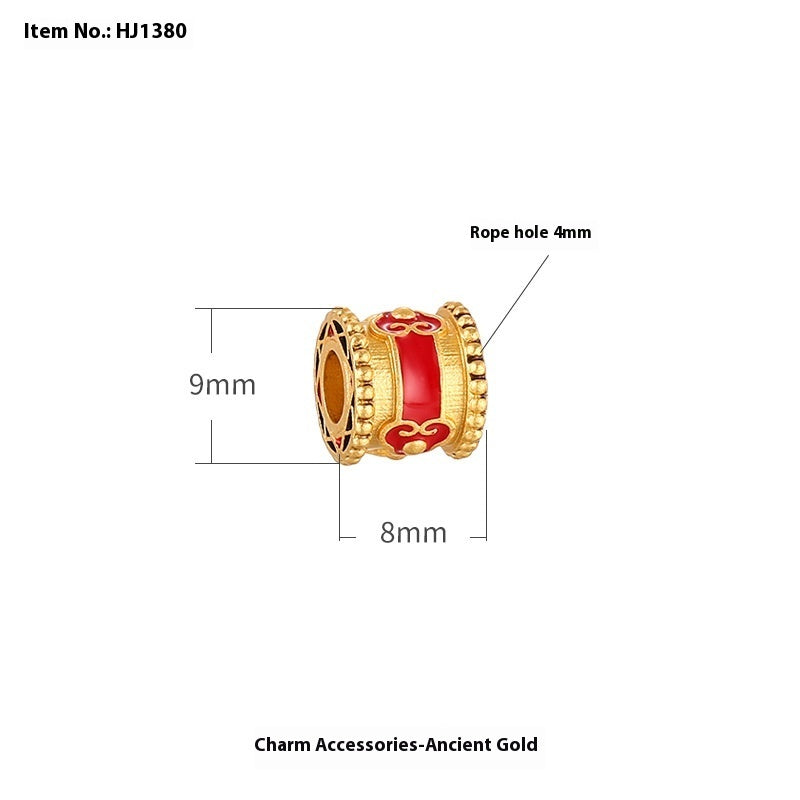 Ancient French Gold Loose Beads Bracelet Bracelet Necklace Handmade Diy Accessory Pendant