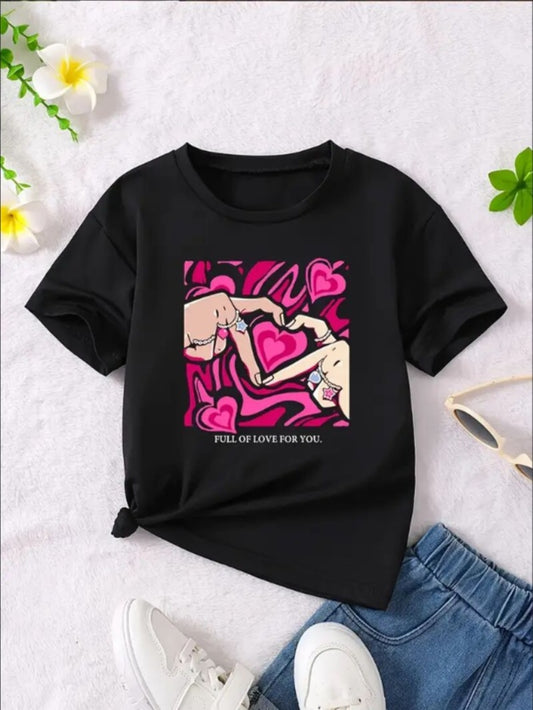 T-shirt a maniche corte stampata da donna