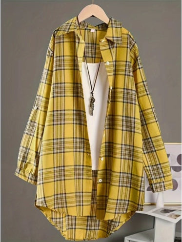 Summer's Long Sleeve Casual Long Fashion Loose Shirt Jacket