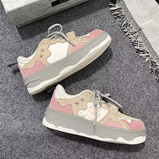 Sneakers retrò da studente per donna