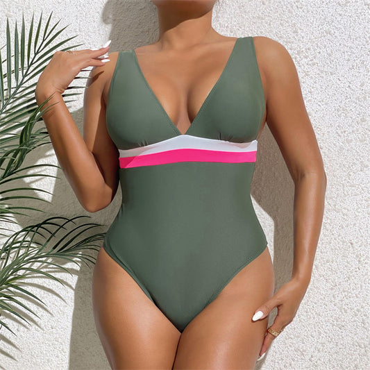 Costume da bagno senza schienale cucito, taglia regolabile