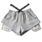 Lauf-Hotpants mit hoher Taille für Damen
