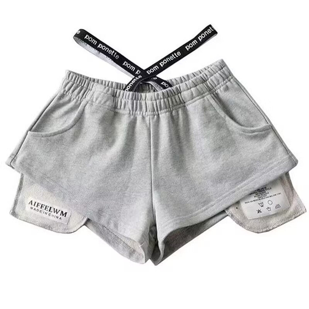 Lauf-Hotpants mit hoher Taille für Damen
