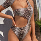 Costume da bagno intero con stampa serpente