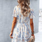 Floral Print Lettuce Trim Dress Vacation Beach Outfits Women