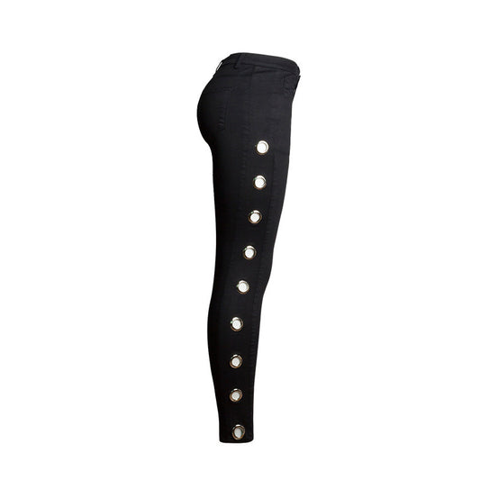 Jeans slim snellenti con calli sul lato