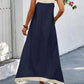 Women Two-Tone Sleeveless Casual Summer Dress Maxi Women Outfit