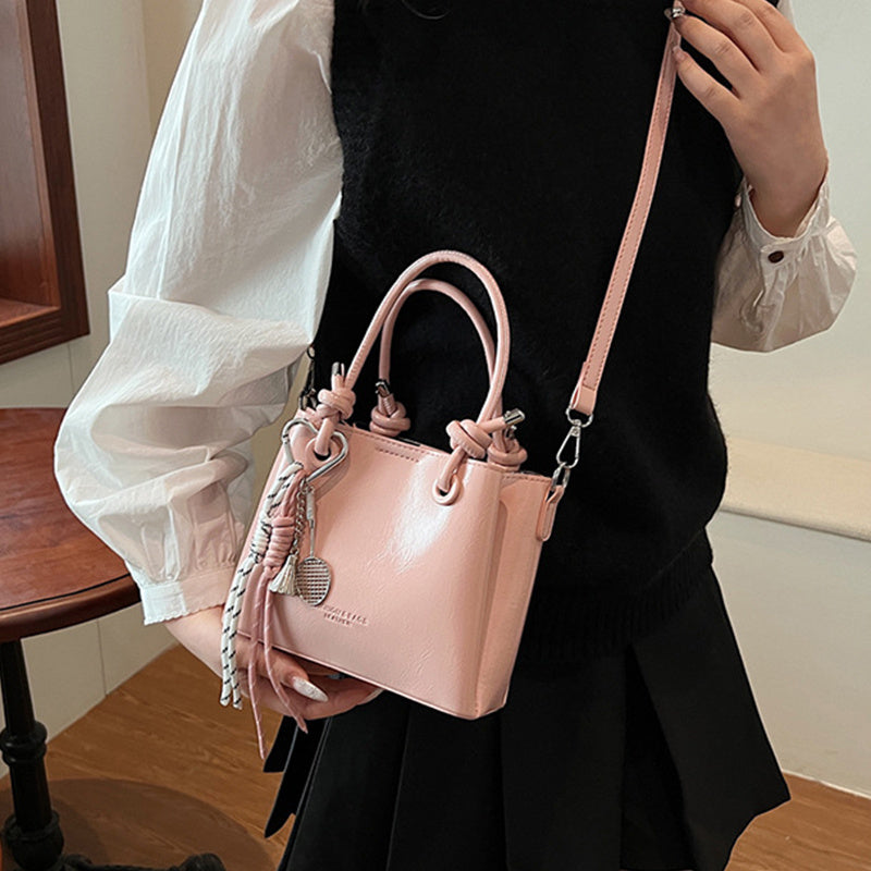 Damen Messenger Bag Mode Tragbare One-Shoulder Bucket Bag