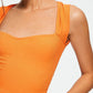 Crop Top Sweetheart Solid Ribbed Sleeveless