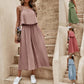 One-Piece Outfit Beach Style Striped Wide Leg Trousers Casual Suit