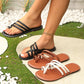 Pantofole piatte da donna, pantofole casual in tessuto taglie forti